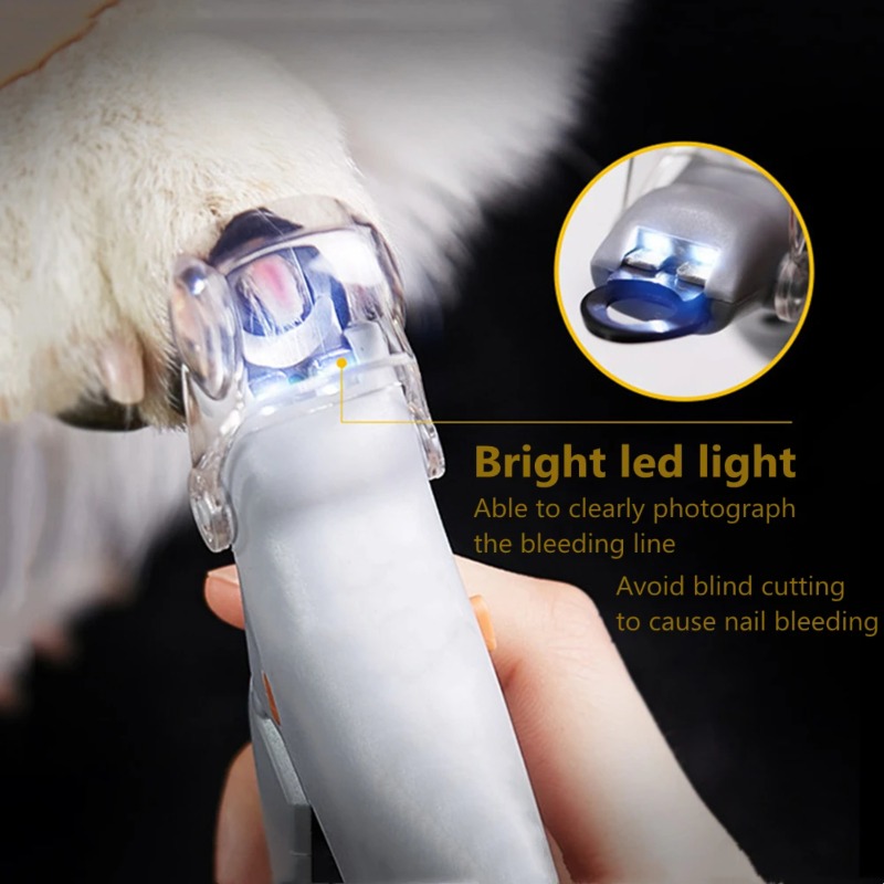 Dog Grooming Clippers - 1 Stück Haustier-Nagelknipser mit LED-Licht, spezieller