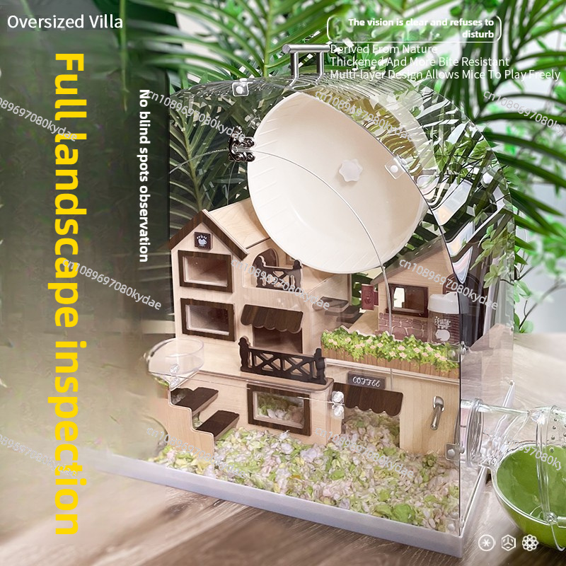 Hamster Cage Wheel - ‌ Hamster-Villa für Syrische Hamster Kaubeständiges