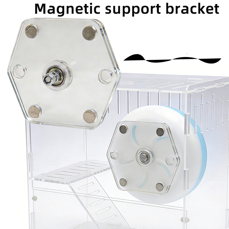 Hamster Cage Wheel - Magnetische Laufradhalterung - sechseckiger, stark magnetischer