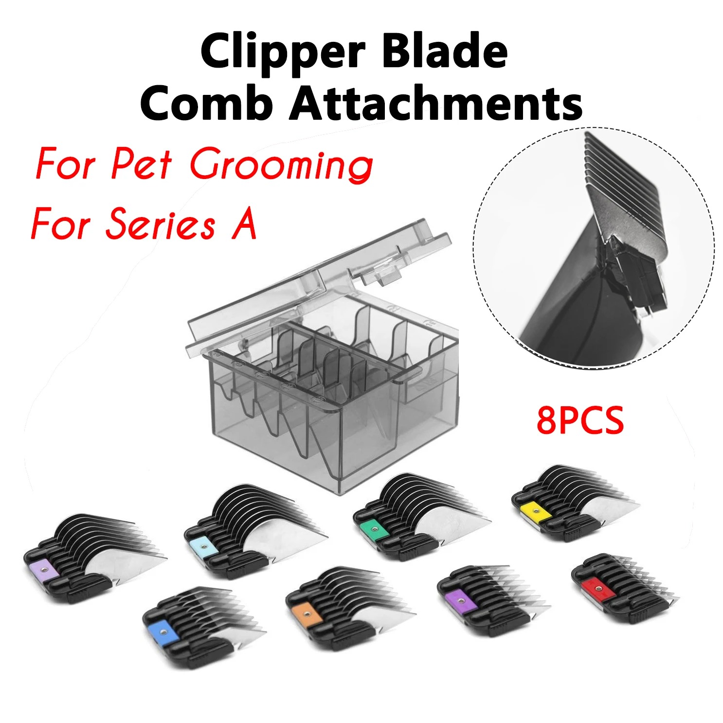 Dog Grooming Clippers - Clipper Guide Combs Kit Set Klingenaufsätze