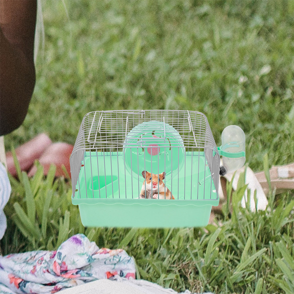 Hamster Cage Wheel - 2 Stück Tragbarer Hamster-Transportkäfig, Kleintier-Reisebehälter mit