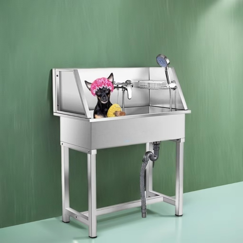 Pet Supplies Wash Station - 2026 Edelstahl Kleine Hundebadewanne Tierpflege-Waschstation Badewanne