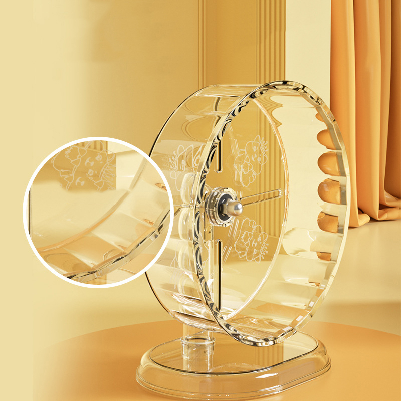 Hamster Cage Wheel - Hamsterkäfigrad, Acryl, transparent, rutschfest, leicht zu