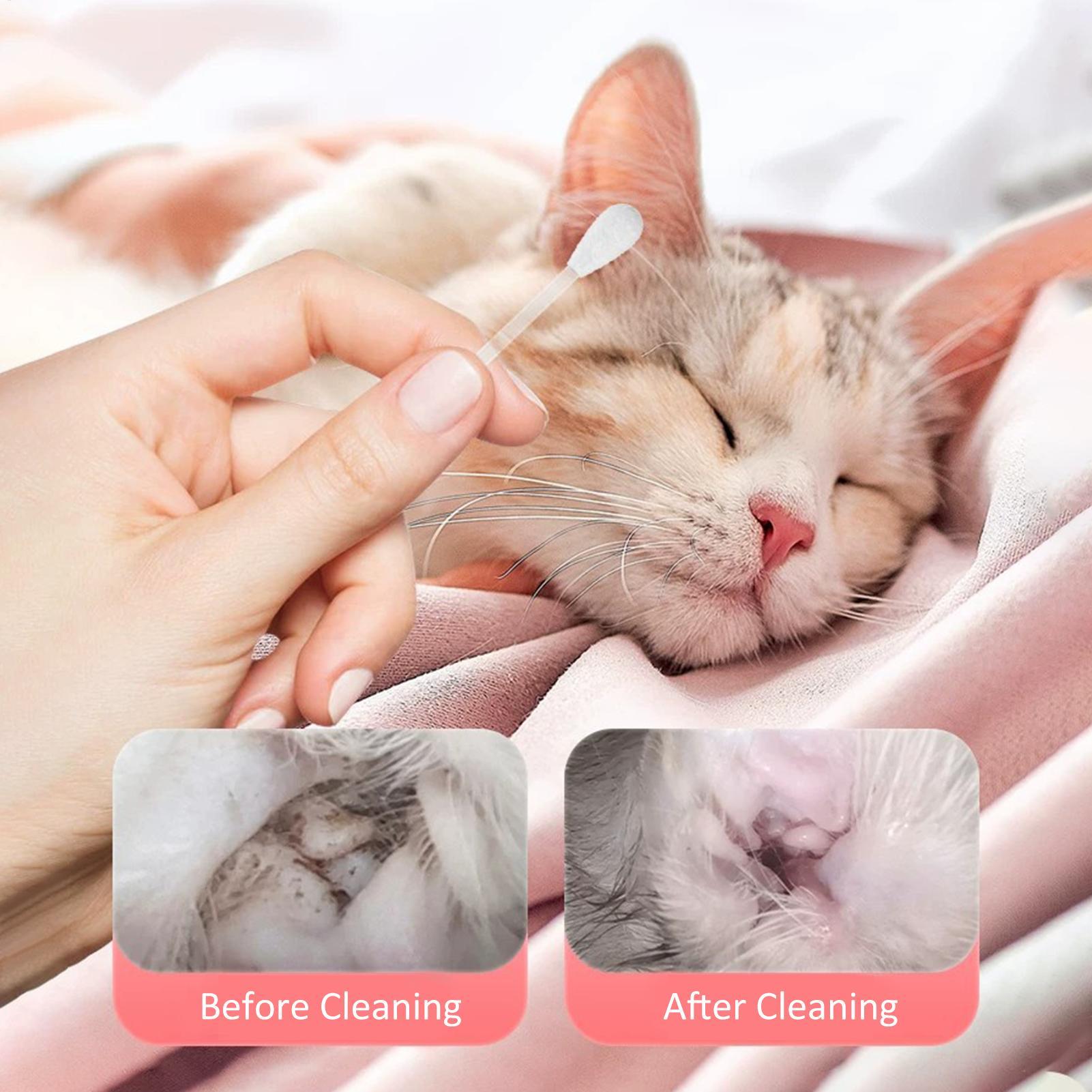 Pet Ear Cleaner - Hundeohrenreiniger 40 Stück Tierpflegewerkzeug mit Pflanzenextrakten