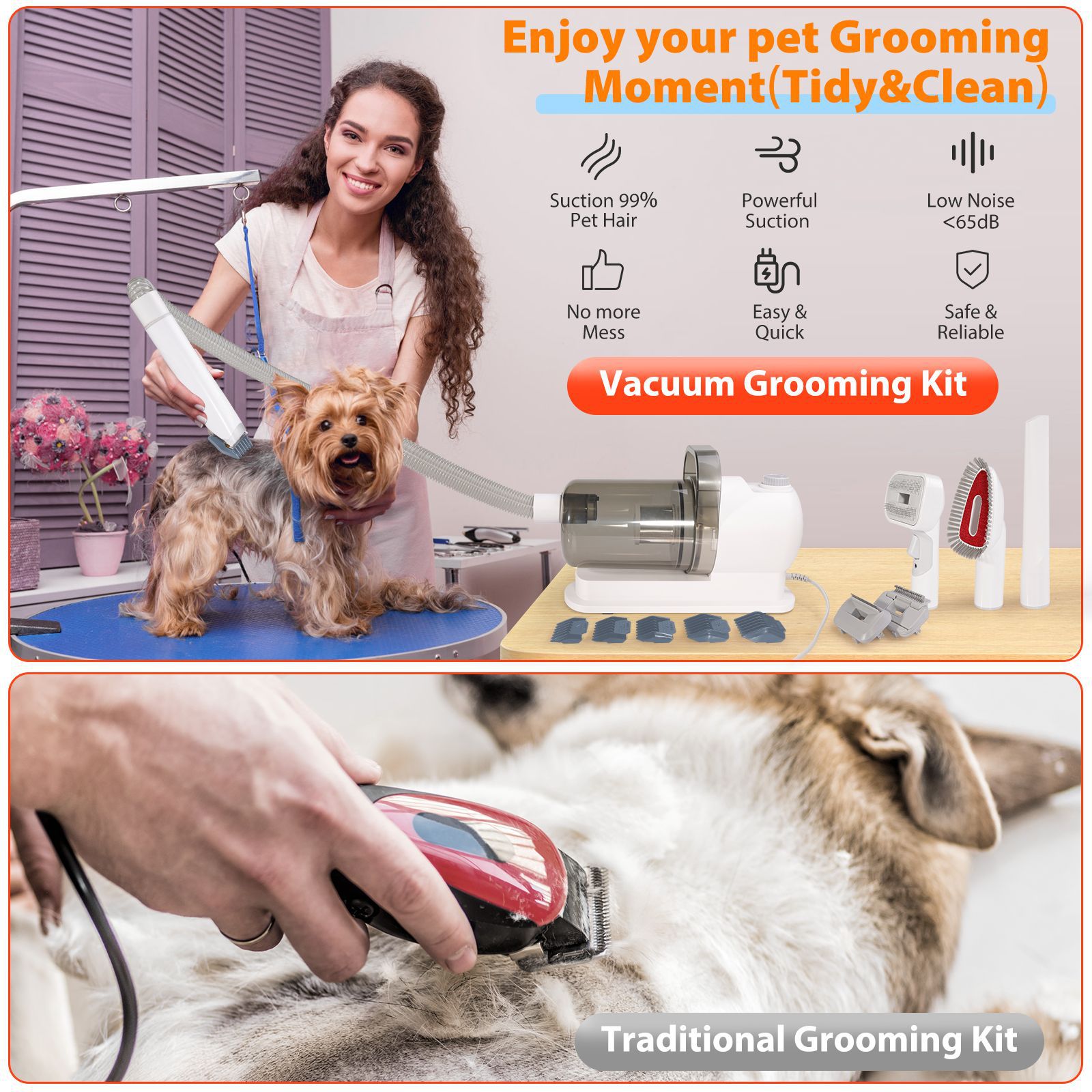 6-in-1-Damenpflege-Vakuum-Set, – Dog Grooming Clippers Bewertung und Preis